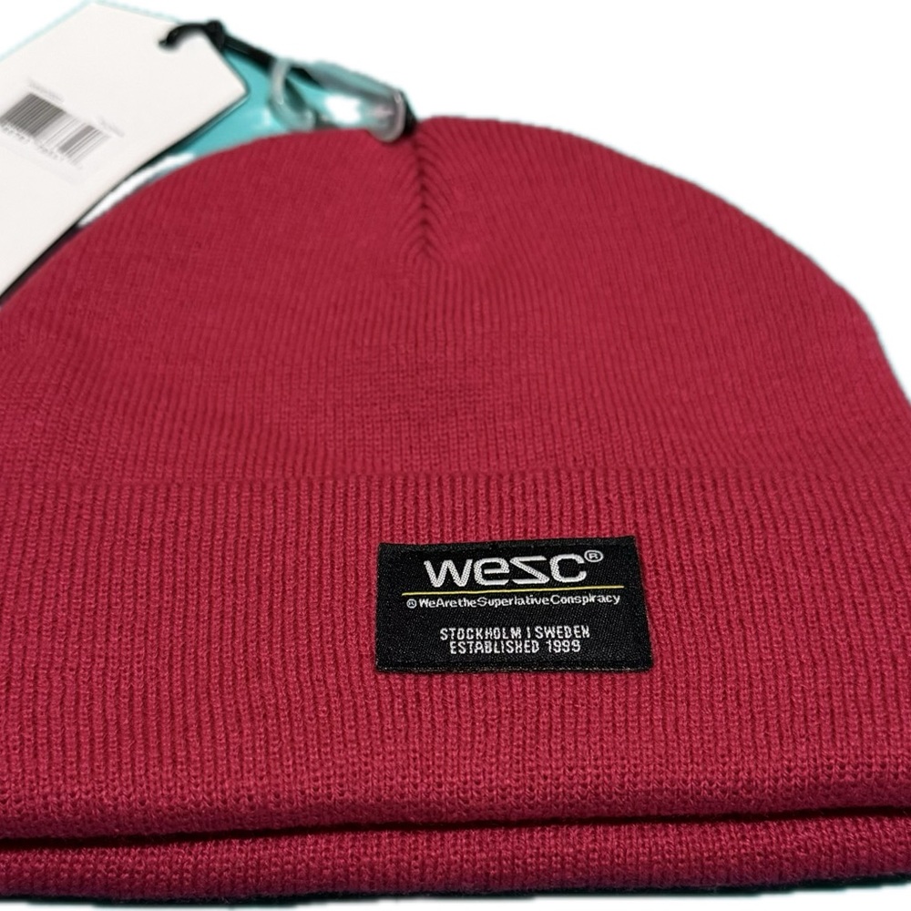 Brand New WESC Burgundy Knit Beanie